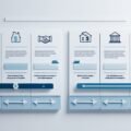 Two parallel timelines side by side comparing the stages of short sale and foreclosure processes using simple icons on a white background.