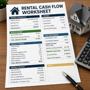 rental cash flow worksheet